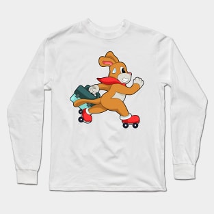 Dog with Roller skates Long Sleeve T-Shirt